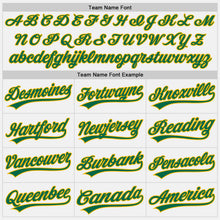 Load image into Gallery viewer, Custom White Kelly Green-Gold Authentic Baseball Jersey