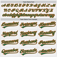 Charger l'image dans la galerie, Custom White Kelly Green-Orange Authentic Baseball Jersey