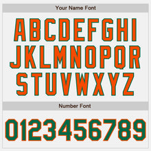 Charger l'image dans la galerie, Custom White Kelly Green-Orange Authentic Baseball Jersey