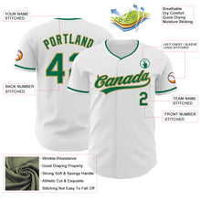 Charger l'image dans la galerie, Custom White Kelly Green-Old Gold Authentic Baseball Jersey