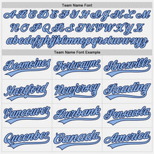 Загрузить изображение в средство просмотра галереи, Custom White Light Blue-Navy Authentic Baseball Jersey