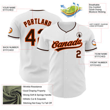 Charger l'image dans la galerie, Custom White Brown-Orange Authentic Baseball Jersey
