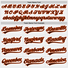 Charger l'image dans la galerie, Custom White Brown-Orange Authentic Baseball Jersey