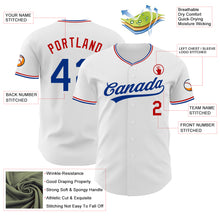 Charger l'image dans la galerie, Custom White Royal-Red Authentic Baseball Jersey