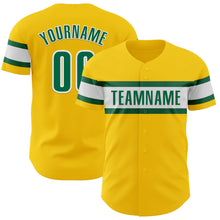 Laden Sie das Bild in den Galerie-Viewer, Custom Yellow Kelly Green-White Authentic Baseball Jersey