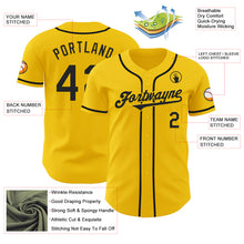 Загрузить изображение в средство просмотра галереи, Custom Yellow Black Authentic Baseball Jersey