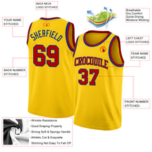 Charger l'image dans la galerie, Custom Yellow Red-Royal Authentic Basketball Jersey