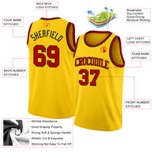 Charger l'image dans la galerie, Custom Yellow Red-Black Authentic Basketball Jersey