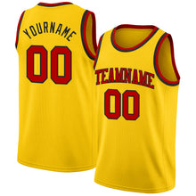 Charger l'image dans la galerie, Custom Yellow Red-Black Authentic Basketball Jersey