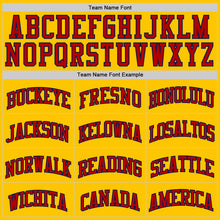 Laden Sie das Bild in den Galerie-Viewer, Custom Yellow Red-Navy Authentic Basketball Jersey