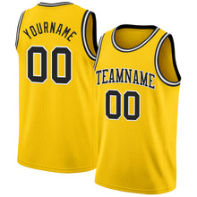 Load image into Gallery viewer, Custom Yellow Black-White Authentic Basketball Jersey