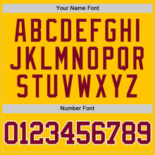 Laden Sie das Bild in den Galerie-Viewer, Custom Yellow Maroon-White Authentic Basketball Jersey