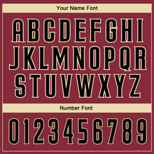 Load image into Gallery viewer, Custom Crimson Black-City Cream Authentic Baseball Jersey