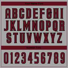 Загрузить изображение в средство просмотра галереи, Custom Gray Black-Crimson Authentic Baseball Jersey