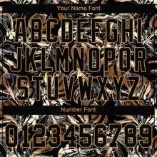 Загрузить изображение в средство просмотра галереи, Custom 3D Pattern Design Golden Tropical Leaves In The Style Of Jungle And Hawaii Authentic Baseball Jersey
