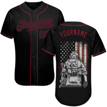 Загрузить изображение в средство просмотра галереи, Custom 3D Pattern Design American Soldier Battlefield Authentic Baseball Jersey