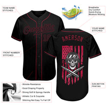 Laden Sie das Bild in den Galerie-Viewer, Custom 3D Pattern Design Soldier Skull On American Flag Authentic Baseball Jersey