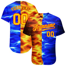 Load image into Gallery viewer, Custom 3D Pattern Design Flame Burning Red Hot Sparks BBQ Season Authentic Baseball Jersey
