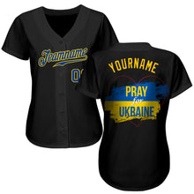 Загрузить изображение в средство просмотра галереи, Custom 3D Pattern Design Pray For Ukraine Peace Authentic Baseball Jersey