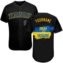 Загрузить изображение в средство просмотра галереи, Custom 3D Pattern Design Pray For Ukraine Peace Authentic Baseball Jersey