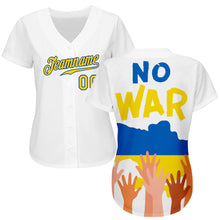 Laden Sie das Bild in den Galerie-Viewer, Custom 3D Pattern Design No War In Ukraine Authentic Baseball Jersey