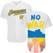 Laden Sie das Bild in den Galerie-Viewer, Custom 3D Pattern Design No War In Ukraine Authentic Baseball Jersey