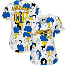 Загрузить изображение в средство просмотра галереи, Custom 3D Pattern Design Patriot Of Ukraine Authentic Baseball Jersey