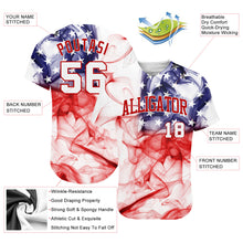 Laden Sie das Bild in den Galerie-Viewer, Custom White White-Red 3D American Flag Authentic Baseball Jersey