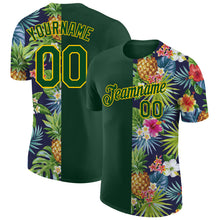 Загрузить изображение в средство просмотра галереи, Custom 3D Pattern Design Tropical Pattern With Pineapples Palm Leaves And Flowers Performance T-Shirt