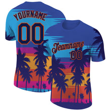 Laden Sie das Bild in den Galerie-Viewer, Custom 3D Pattern Design Hawaii Palm Trees Performance T-Shirt