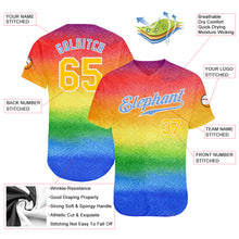 Load image into Gallery viewer, Custom Rainbow For Pride Month Love Is Love LGBT Authentic Baseball Jersey