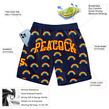 Загрузить изображение в средство просмотра галереи, Custom Rainbow For Pride Month Love Is Love LGBT Authentic Basketball Shorts
