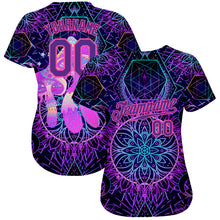 Загрузить изображение в средство просмотра галереи, Custom 3D Pattern Design Magic Mushrooms Over Sacred Geometry Psychedelic Hallucination Authentic Baseball Jersey
