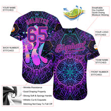 Загрузить изображение в средство просмотра галереи, Custom 3D Pattern Design Magic Mushrooms Over Sacred Geometry Psychedelic Hallucination Authentic Baseball Jersey