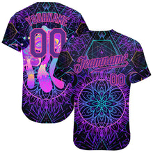 Загрузить изображение в средство просмотра галереи, Custom 3D Pattern Design Magic Mushrooms Over Sacred Geometry Psychedelic Hallucination Authentic Baseball Jersey