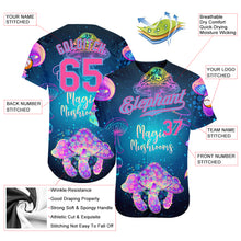 Загрузить изображение в средство просмотра галереи, Custom 3D Pattern Design Magic Mushrooms Over Sacred Geometry Psychedelic Hallucination Authentic Baseball Jersey
