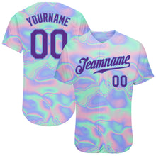 Load image into Gallery viewer, Custom 3D Pattern Design Abstract Trendy Holographic Vaporwave Style Authentic Baseball Jersey