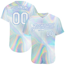 Load image into Gallery viewer, Custom 3D Pattern Design Abstract Trendy Holographic Vaporwave Style Authentic Baseball Jersey