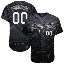 Load image into Gallery viewer, Custom 3D Pattern Design Abstract Liquid Marbling Fluid Art Authentic Baseball Jersey
