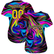Load image into Gallery viewer, Custom 3D Pattern Design Abstract Colorful Psychedelic Fluid Art Authentic Baseball Jersey