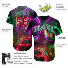 Загрузить изображение в средство просмотра галереи, Custom 3D Pattern Design Abstract Fractal Rendering Authentic Baseball Jersey