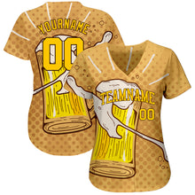 Загрузить изображение в средство просмотра галереи, Custom 3D Pattern Design Let's Drink Authentic Baseball Jersey