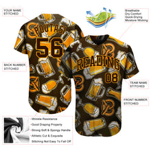 Загрузить изображение в средство просмотра галереи, Custom 3D Pattern Design Beer Authentic Baseball Jersey
