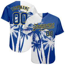Загрузить изображение в средство просмотра галереи, Custom 3D Pattern Design Hawaii Coconut Trees Authentic Baseball Jersey