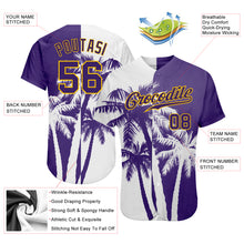 Загрузить изображение в средство просмотра галереи, Custom 3D Pattern Design Hawaii Coconut Trees Authentic Baseball Jersey