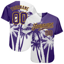 Загрузить изображение в средство просмотра галереи, Custom 3D Pattern Design Hawaii Coconut Trees Authentic Baseball Jersey