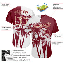 Загрузить изображение в средство просмотра галереи, Custom 3D Pattern Design Hawaii Coconut Trees Authentic Baseball Jersey