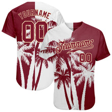 Загрузить изображение в средство просмотра галереи, Custom 3D Pattern Design Hawaii Coconut Trees Authentic Baseball Jersey