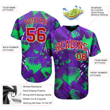 Загрузить изображение в средство просмотра галереи, Custom 3D Pattern Design Music Festival Authentic Baseball Jersey