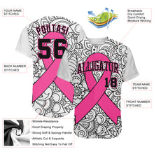 Загрузить изображение в средство просмотра галереи, Custom 3D Pink Ribbon Breast Cancer Awareness Month Women Health Care Support Authentic Baseball Jersey